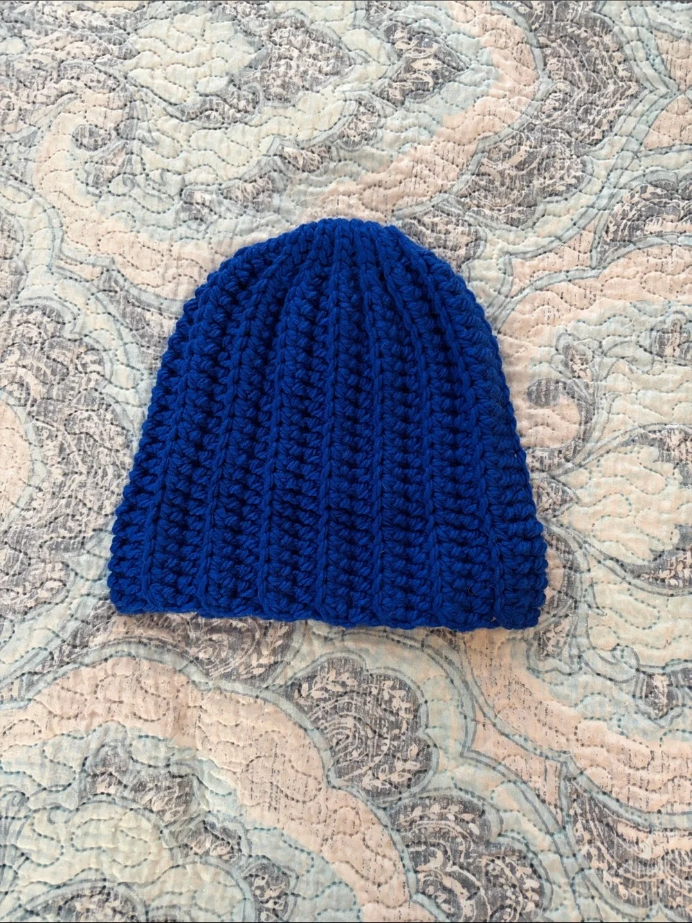 Hand Crafted Kids Knit Beanie - Royal Blue